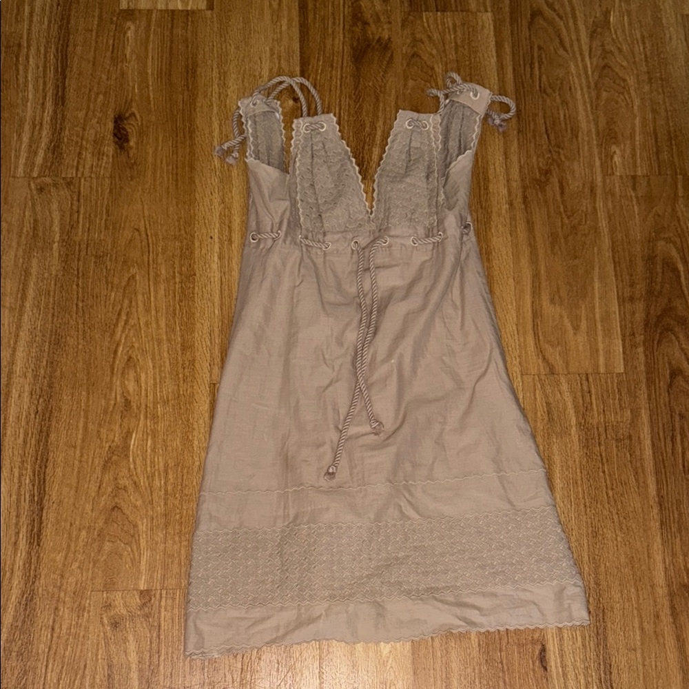 BCBGMaxAzria Beige Mini Dress